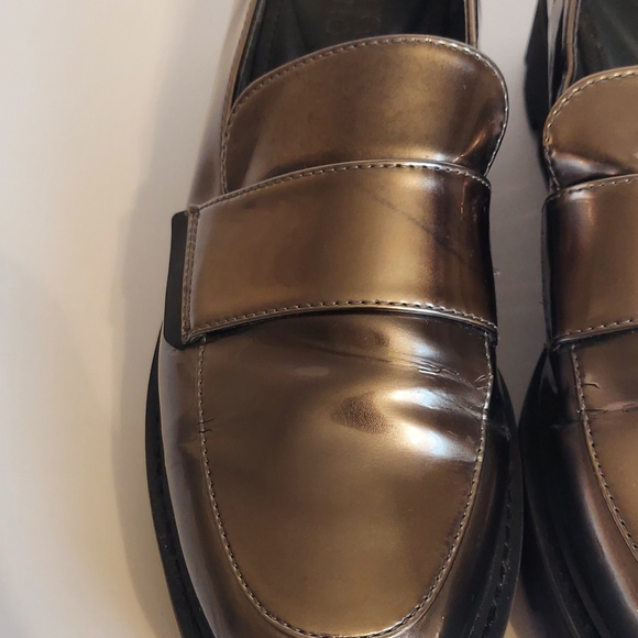 Franco Sarto Brindy Pewter Lug Sole Loafers - Picture 5 of 12